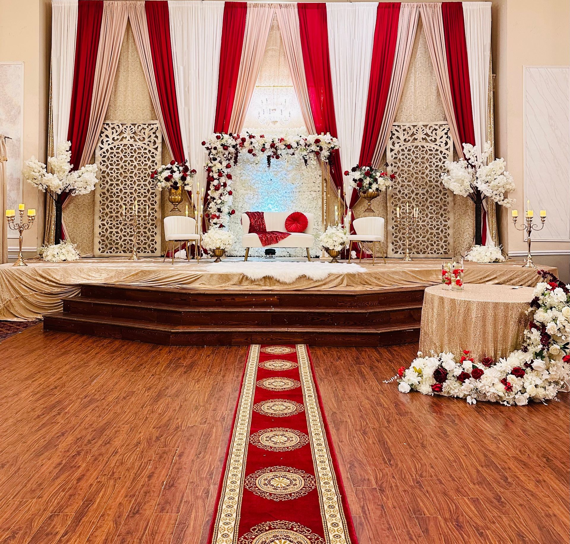 Dholki set up in red theme