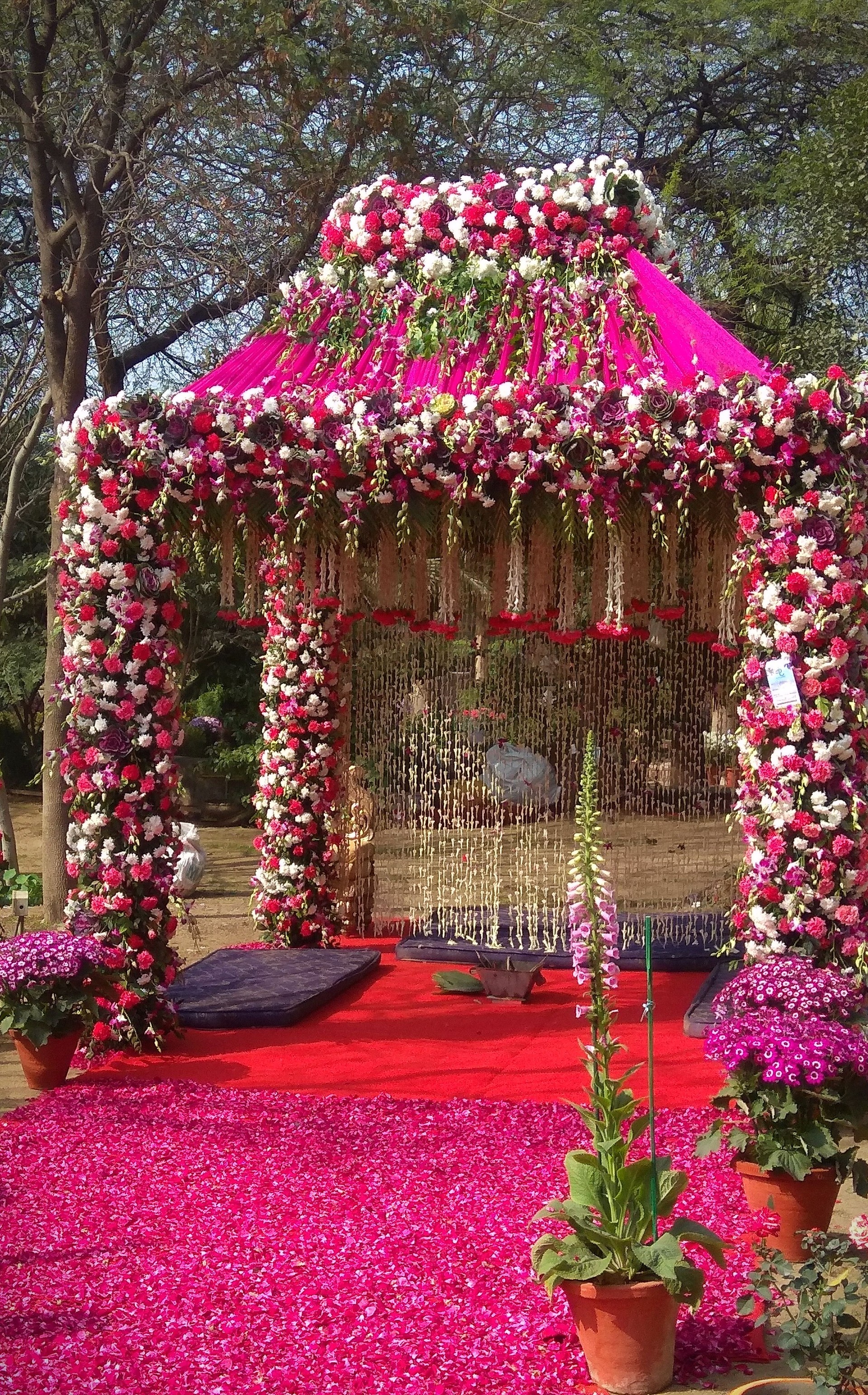 Wedding Mandap Creative Flower  Mandap